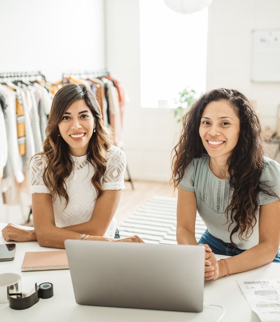 iStock - Jan 2021 - women with webshop - small business -medium business - clothing - fashion