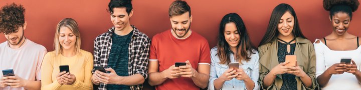 People on phones