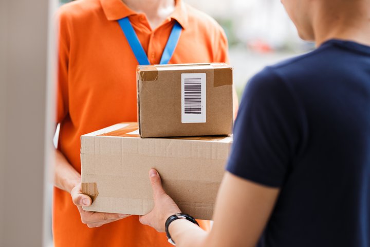 Parcels delivered orange t shirt