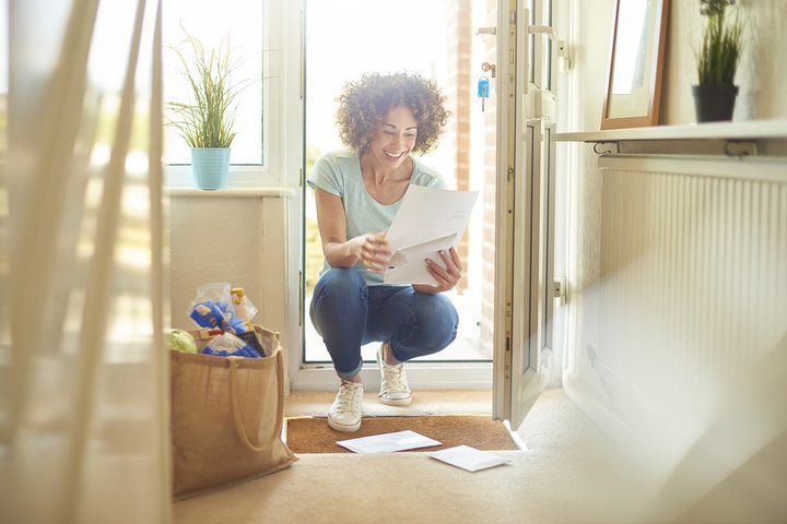 woman receiving mail